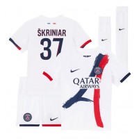 Paris Saint-Germain Milan Skriniar #37 Fußballbekleidung Auswärtstrikot Kinder 2024-25 Kurzarm (+ kurze hosen)